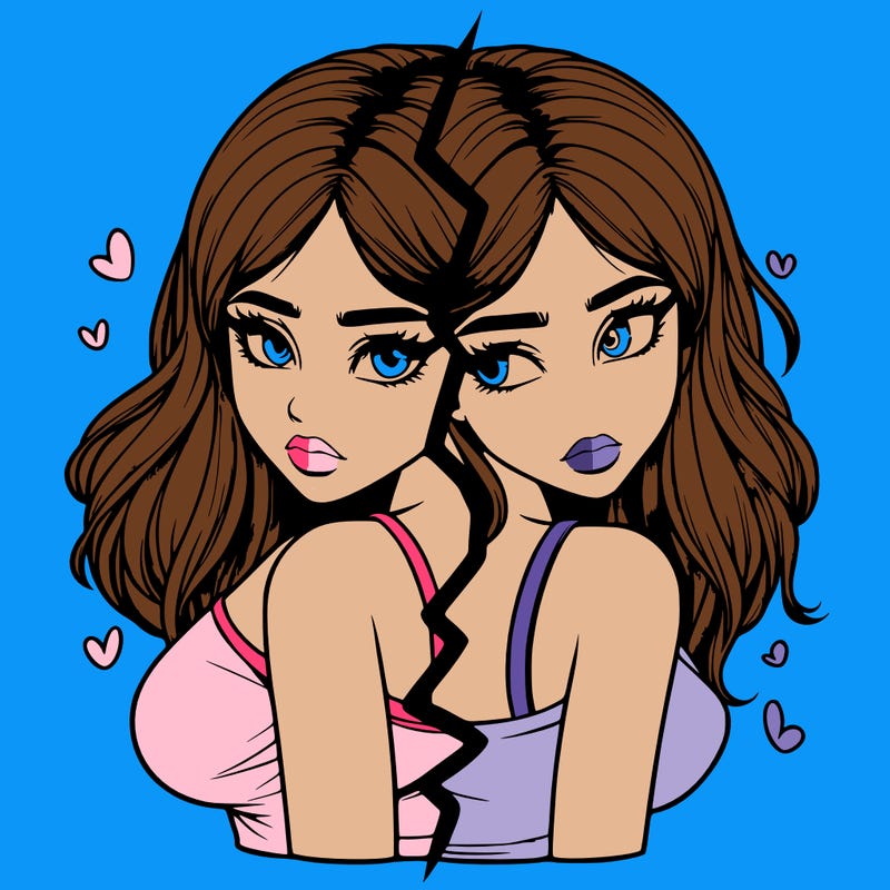 realistic girl split