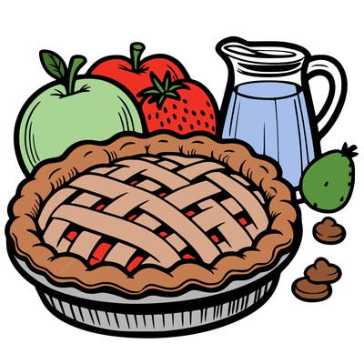 a pie of food