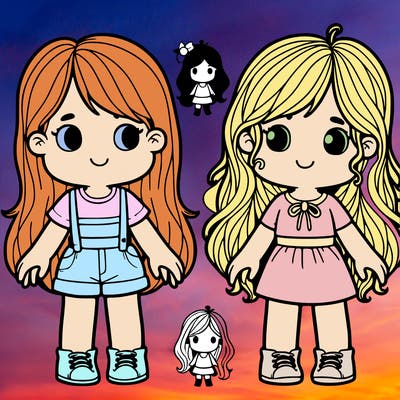 two girl but they are  totally opposite
