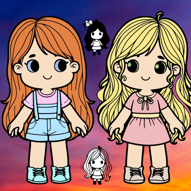 two girl but they are  totally opposite