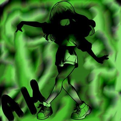 realistic girl danceing