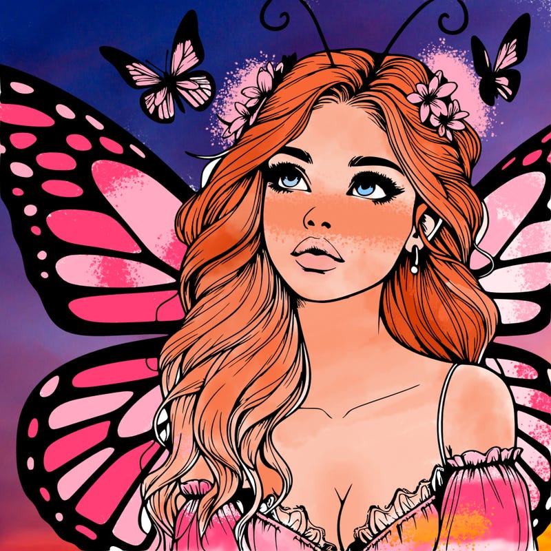 butterfly fairy realistic girl
