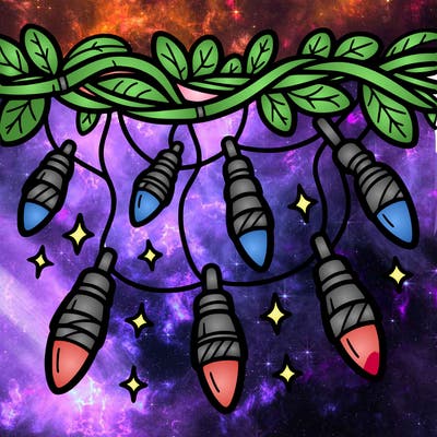 christmas light garland.