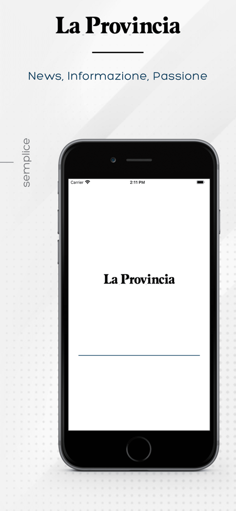 La Provincia di Cremona Crema - Splash screen of the La Provincia di Cremona news app displayed on an iPhone