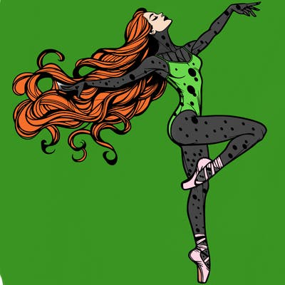 realistic woman dancer