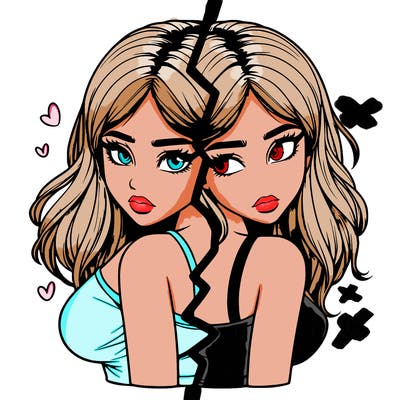 realistic girl split