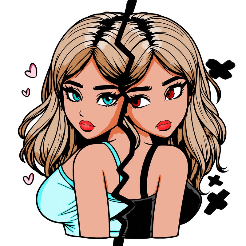 realistic girl split