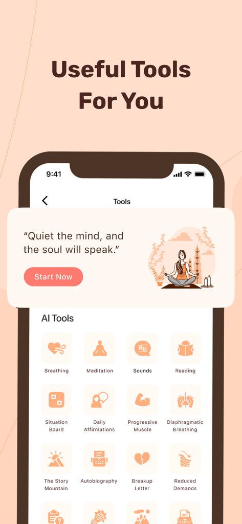 Stamurai: Stuttering Treatment - Stamurai app screen displaying a variety of AI speech therapy tools