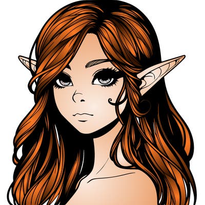 elf girl realistic dark fantasy