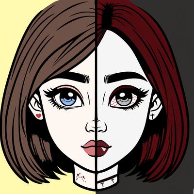 realistic girl split