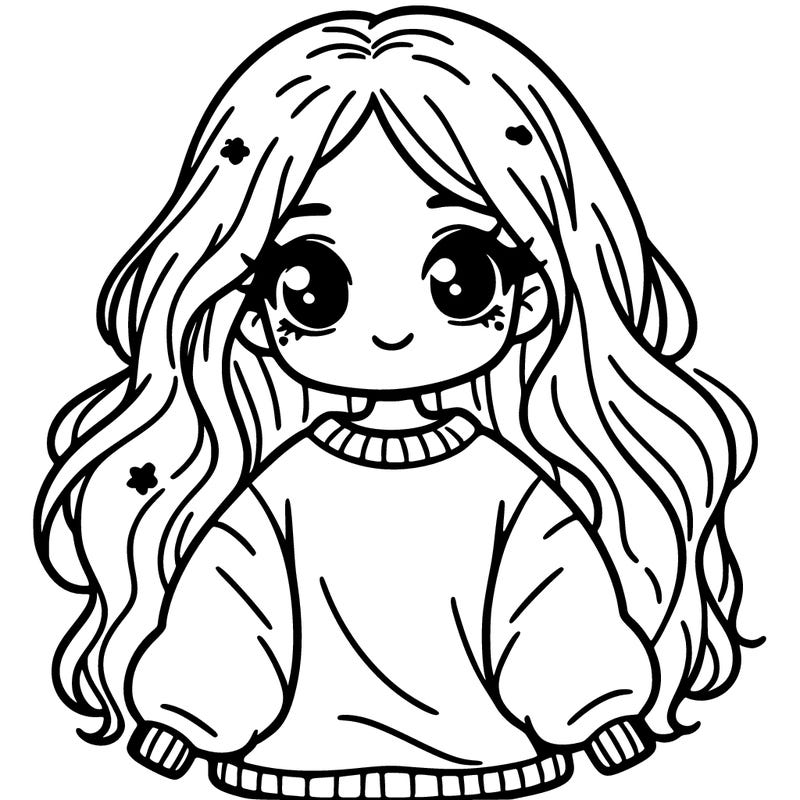 pretty girl with over sized sweat shirt