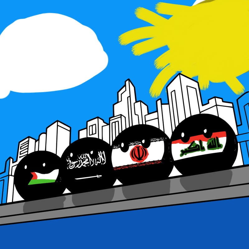 countryballs palestine saudi arabia irannand 

iraq