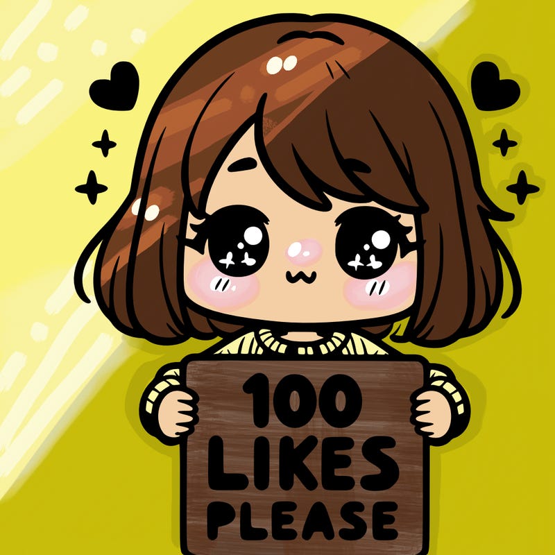 cute girl holding a sign saying 100 likes please