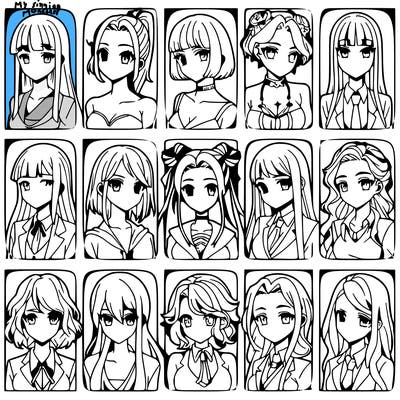 girls that look diffrent anime