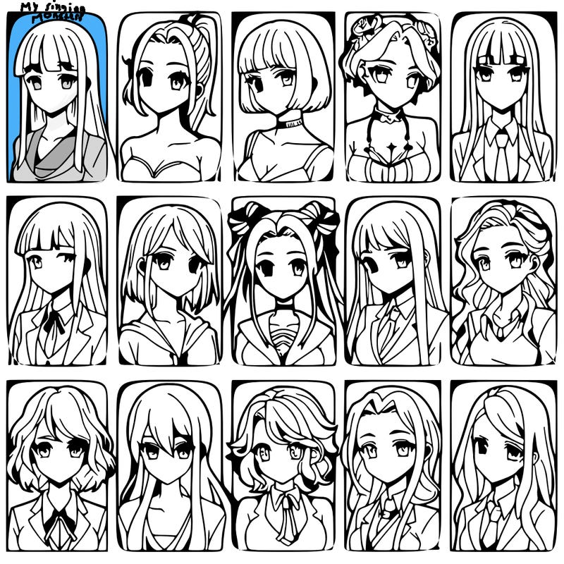 girls that look diffrent anime