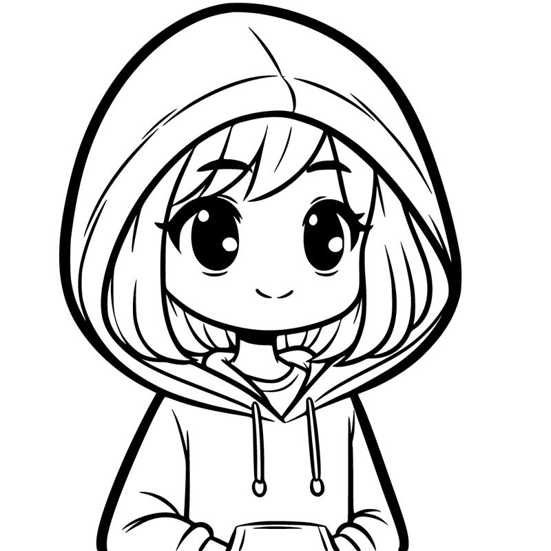 girl in hoodie