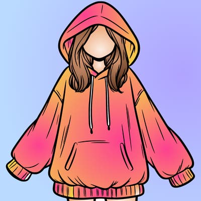 girl in oversized hoodie