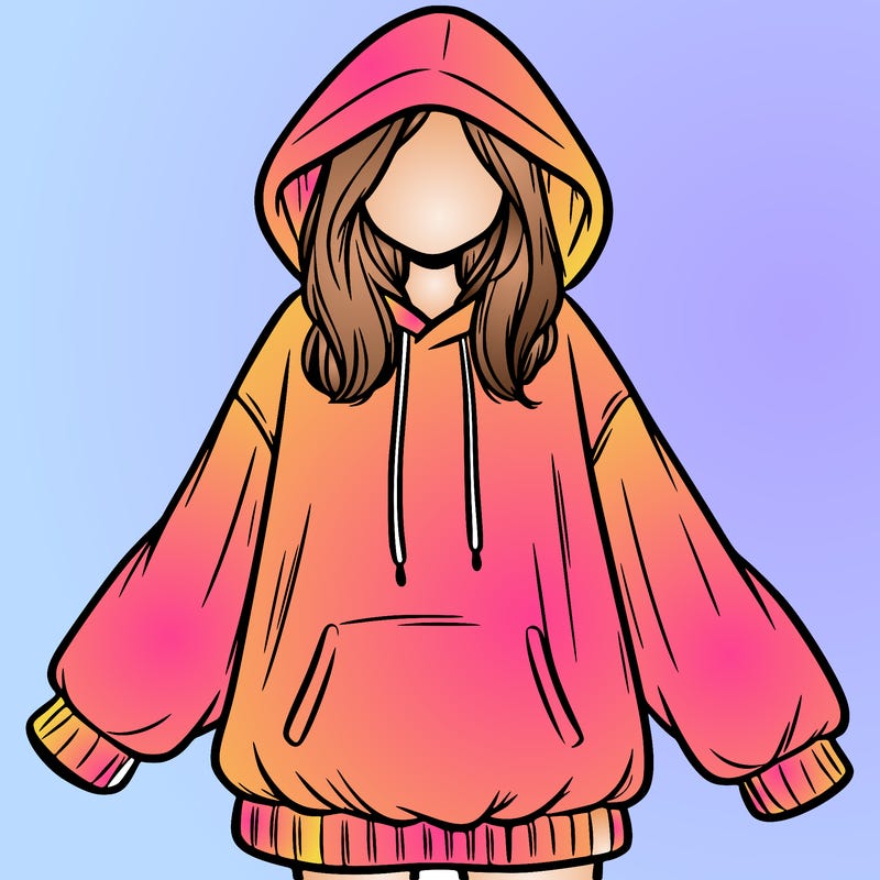 girl in oversized hoodie