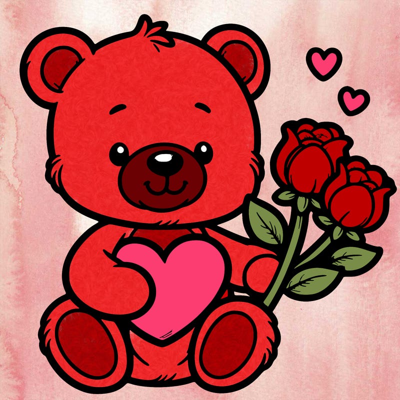 teddy bear a holding heart