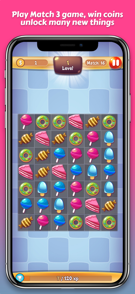 My Growing Baby (Virtual Baby) - Juego de puzzle de combinar 3 con dulces coloridos en la aplicación Mi Bebé en Crecimiento