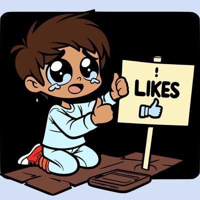 begging for likes