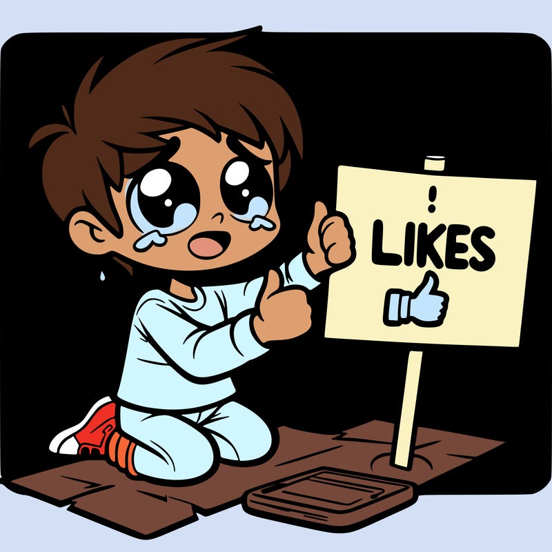 begging for likes