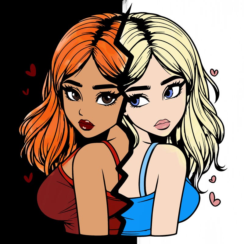 realistic girl split