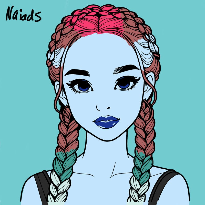 realistic girl with braids