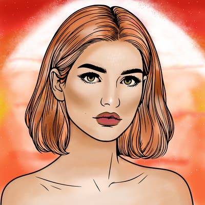 realistic portrait of woman