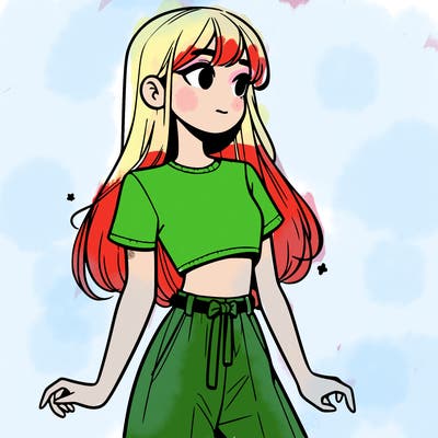 girl in a cute crop top