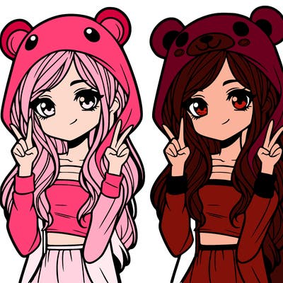 teen girl in animal costume