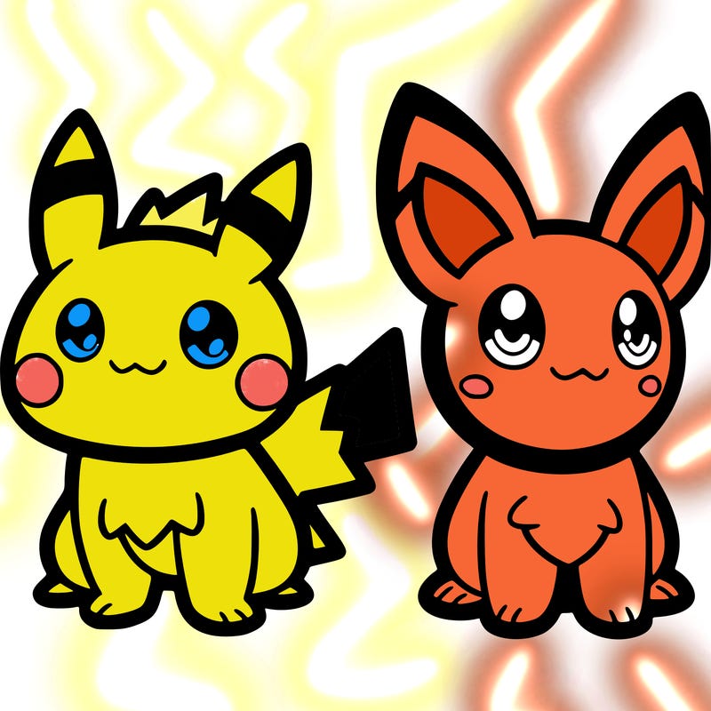 pikachu and eevee pokémon