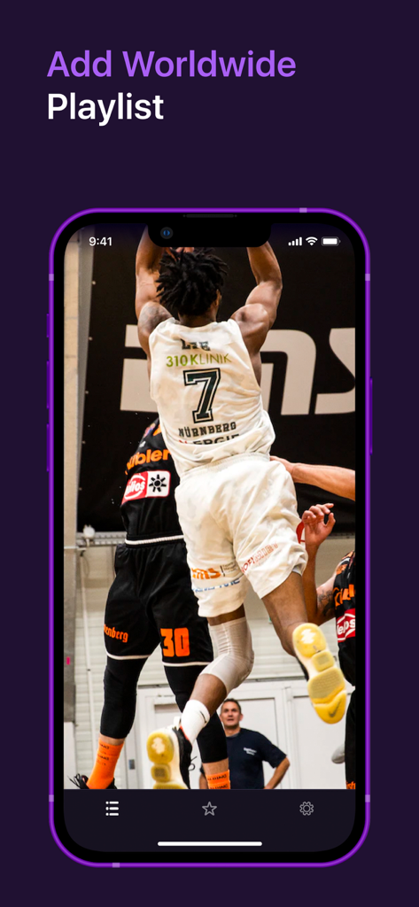 XTREAM IPTV: TV Player IP Pro - A live basketball game streaming on an iPhone using the XTREAM IPTV app