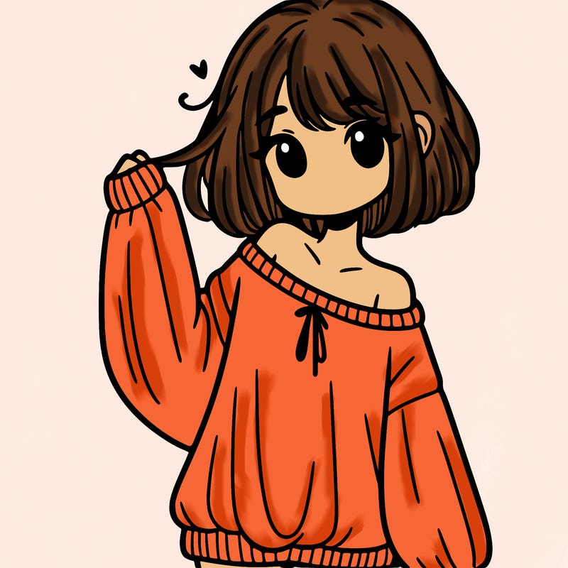 girl in baggy sweater hanging off her shoulder