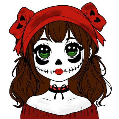 realistic girl halloween