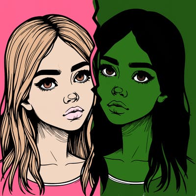 realistic girl split