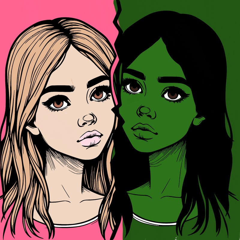 realistic girl split