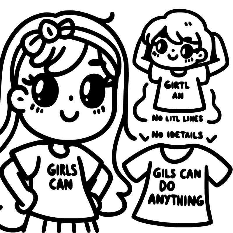girl with girls can do anything on her shirt