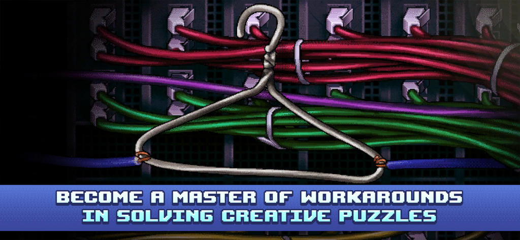 Odysseus Kosmos - Episode 1 - A creative puzzle in Odysseus Kosmos using a wire hanger to fix electrical wires