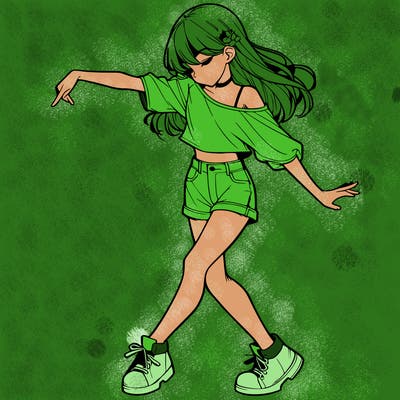 realistic girl danceing