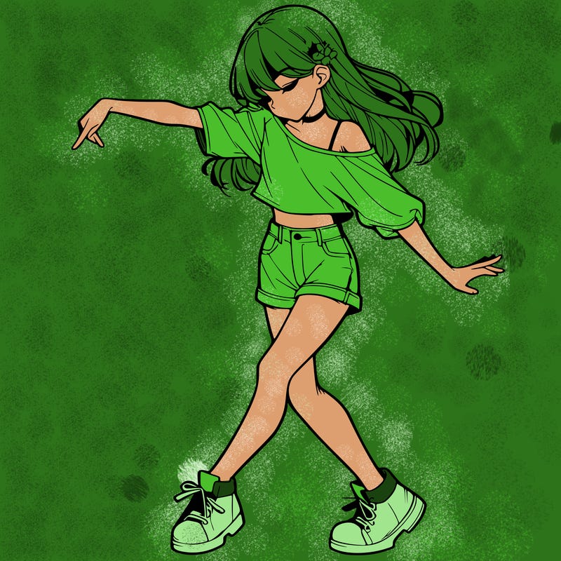 realistic girl danceing