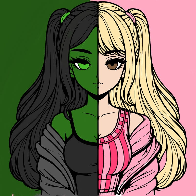 realistic girl split