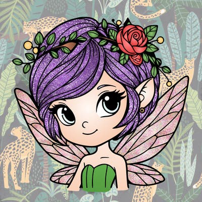 fairy short hair and mistic realistic