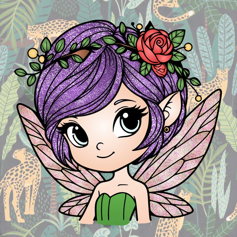 fairy short hair and mistic realistic
