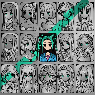 girls that look diffrent anime