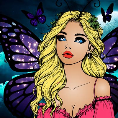 butterfly fairy realistic girl