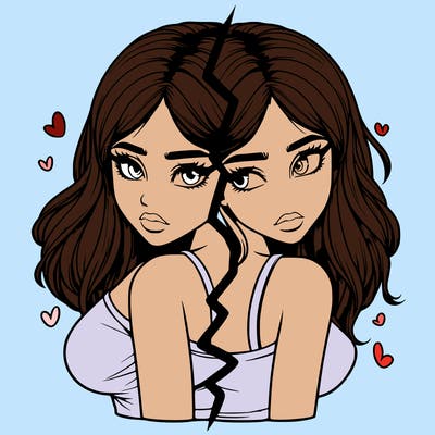 realistic girl split