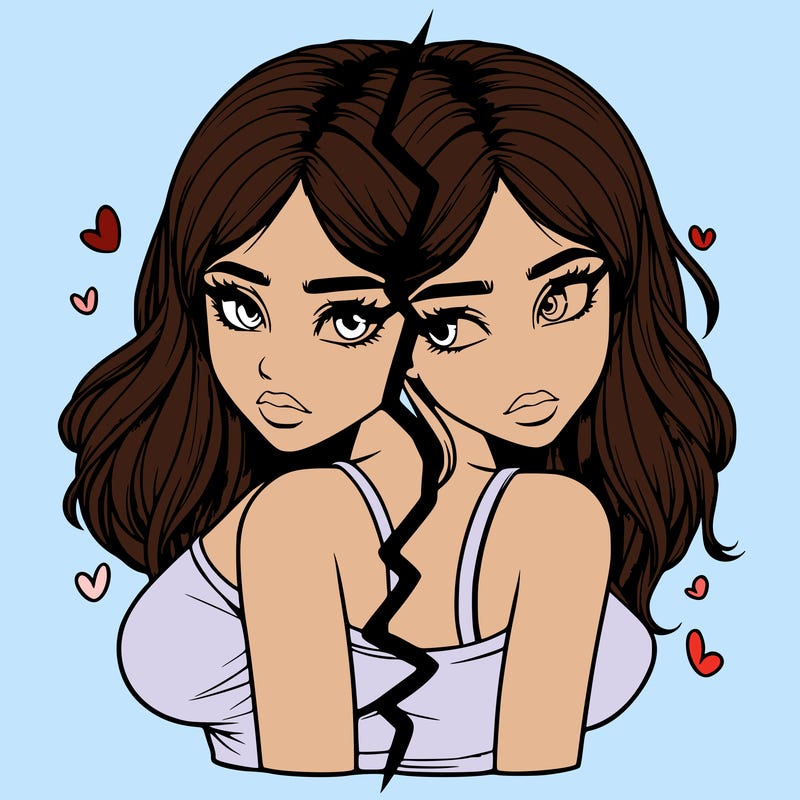 realistic girl split