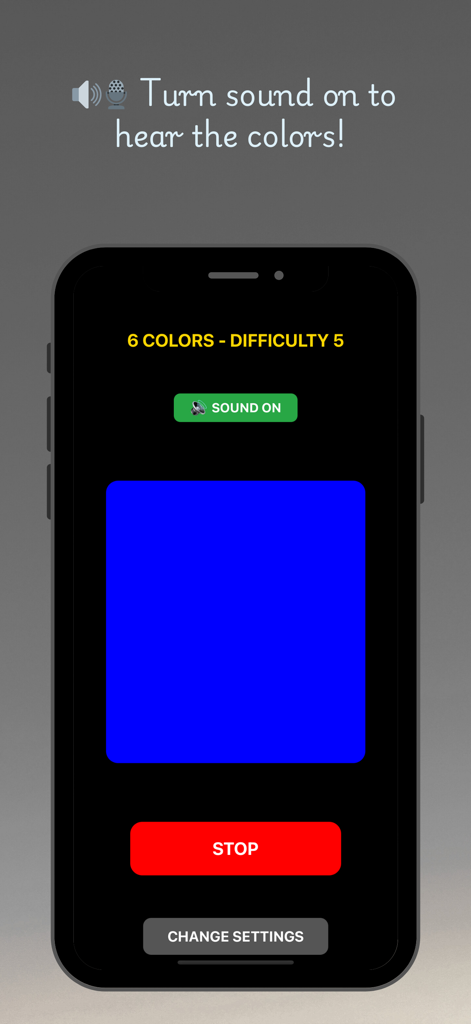 ReactionPro - ReactionPro 모바일 앱에 색상 기반 반응 훈련을 위한 파란색 사각형 표시