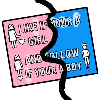 like if your a girl and follow if your a boy